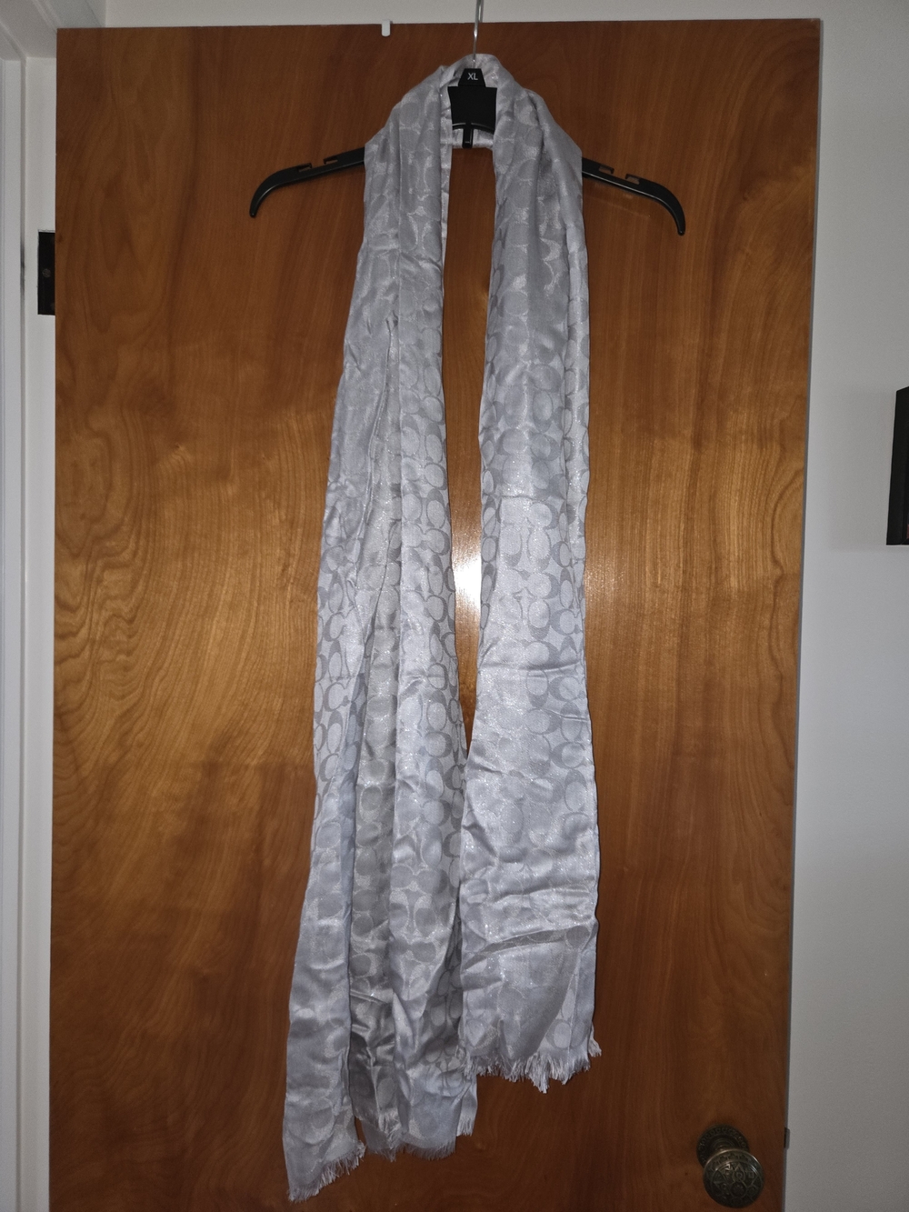 Silver Coach Scarf With Signature Print